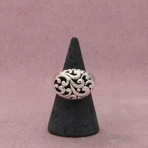 sterling silver chunky scroll ring size 6.75